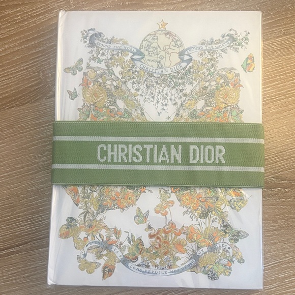 Christian Dior Floral Notebook with Green Band NWT MSRP $200 - Picture 1 of 3